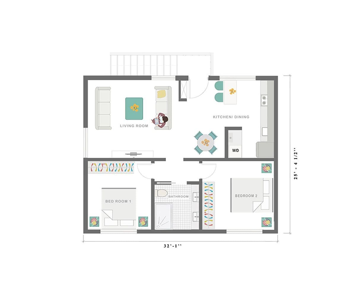 The Twin Floor Plan 1