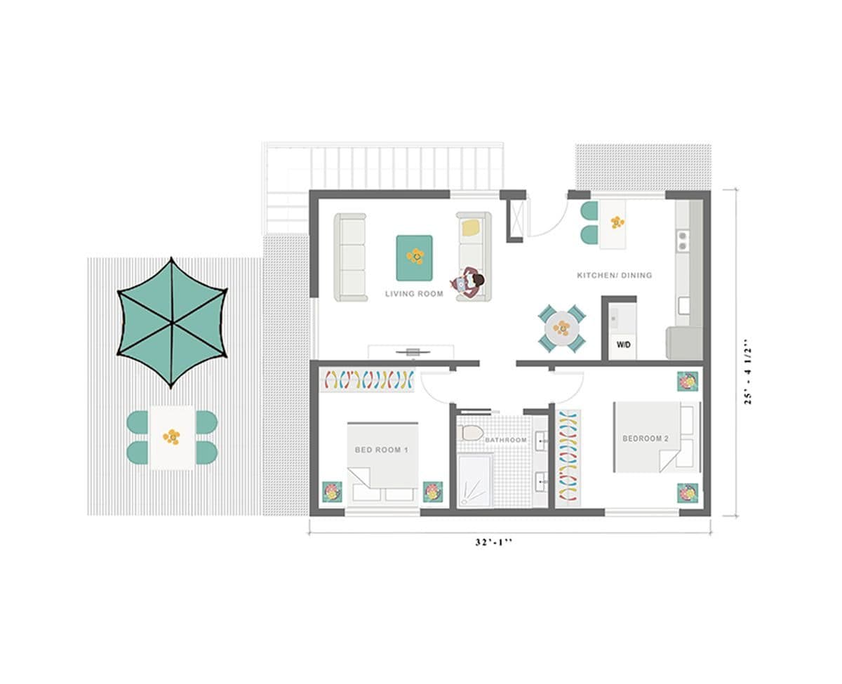 The Twin Floor Plan 2