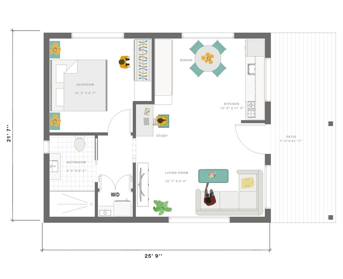 The Casita Floor Plan
