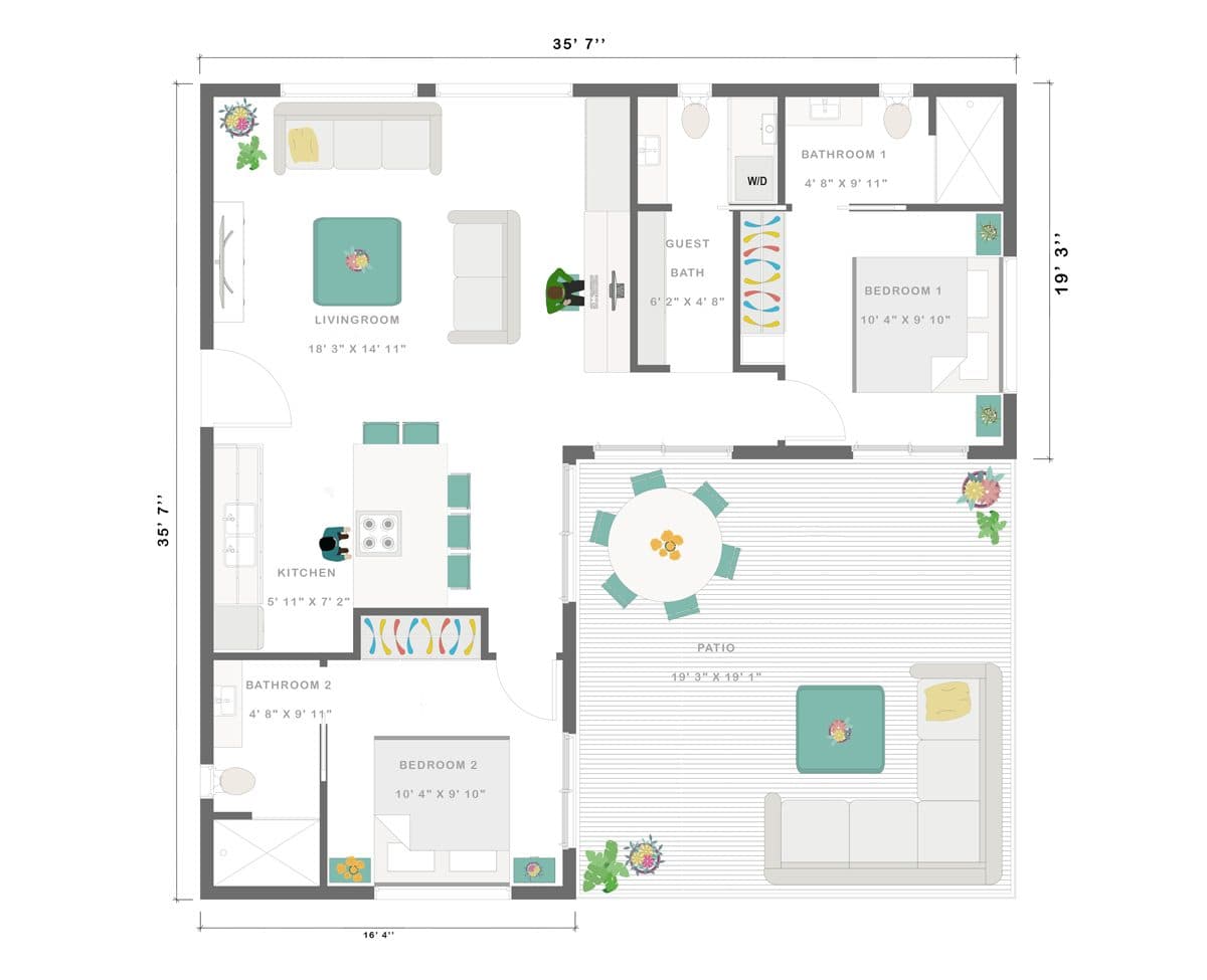 The Corner Floor Plan