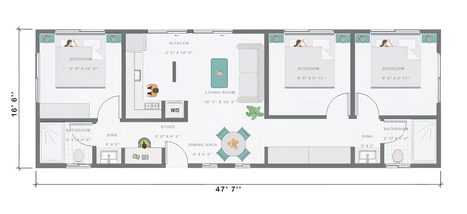 The Trio Floor Plan 2